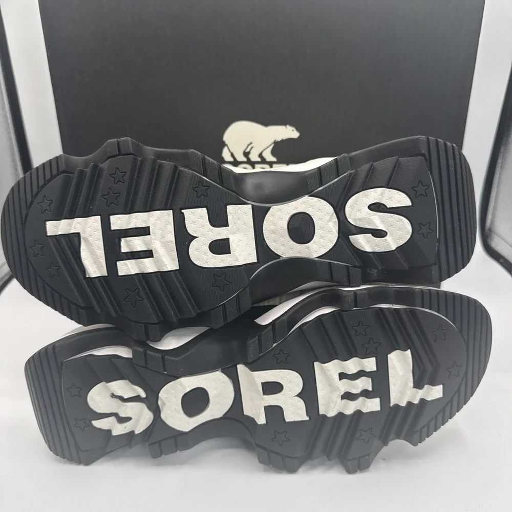 SOREL‎ Women's Kinetic Impact Puffy Zip Waterproof Booties Chalk / Black Size 11
